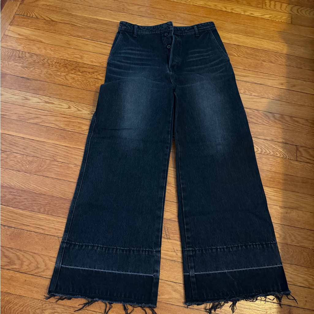 Moussy Black Wide-Leg High-Rise Jeans